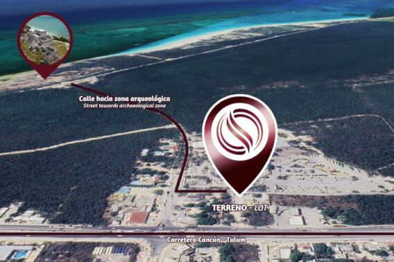Lote en zona arqueol&oacute;gica, uso de suelo mixto, en venta, Tulum, Quintana Roo.