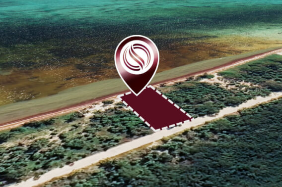 Lote frente al mar con 25 metros de frente, en venta Mahahual