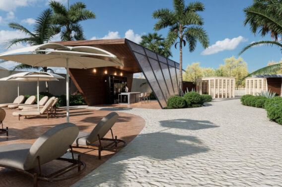 Lote frente al mar con club de playa, uso mixto alta densidad, venta, Mahahual