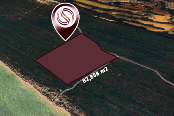 Lote frente al mar de 82,858 m2, multifamiliar, en venta Yucatan.