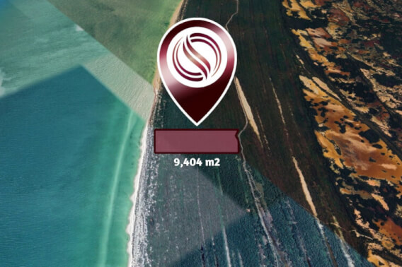 Lote frente al mar de 9,404 m2, multifamiliar, en venta Yucatan.