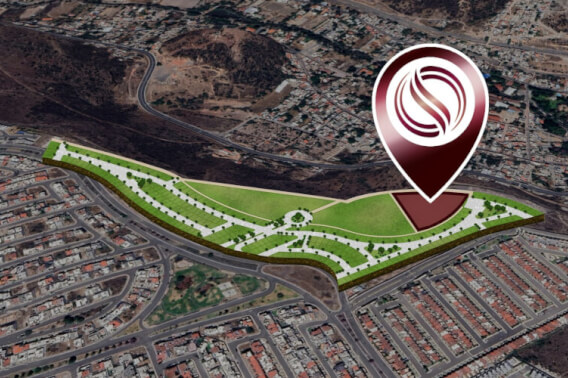 Multifamily lot of 12,253 m2 overlooking the golf course, Queretaro.