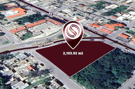 Macrolote de 1,785 m2 de uso mixto sobre Avenida 65, en venta