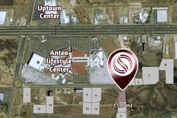 Mixed-use macro lot of 3,590 m2 in a commercial area for sale in Quer&eacute;taro.