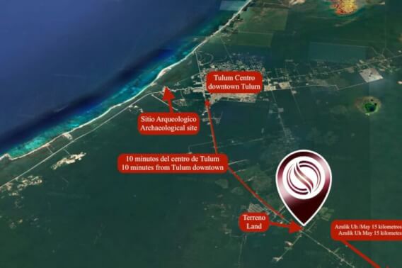 901 m2 land, uses: residential, hotel, mixed, for sale Tulum, in Rancho Viejo.