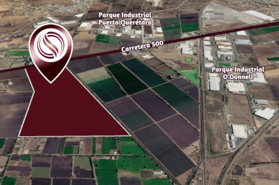 Terreno con uso de suelo Industrial, cerca del Aeropuerto de Quer&eacute;taro, en venta