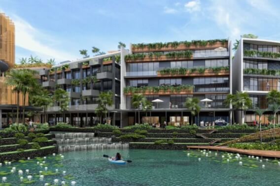 Condominium land to develop 5 units, in private community with unique concept, facing an artificial