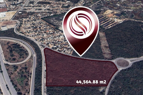 Terreno de 44,565 m2 en venta para uso comercial, al sur de M&eacute;rida.