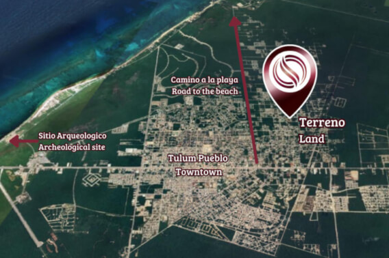 Terreno en esquina para desarrollador en venta en Region 15 Tulum multifamiliar Uso de suelo H3.