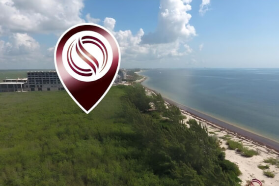 Terreno hotelero con 605 metros de playa, en venta, Puerto Morelos.