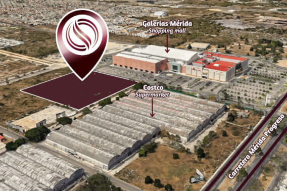 Terreno mixto junto a Costco y Galer&iacute;as M&eacute;rida, en venta, Zona Industrial