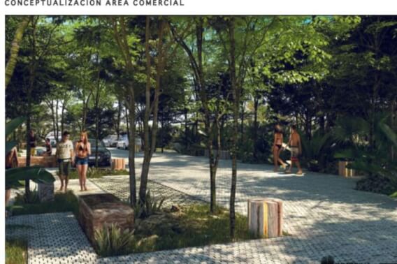 Terreno para desarrollar hotel en venta, avenida Coba, en residencial privado con areas verdes y ame