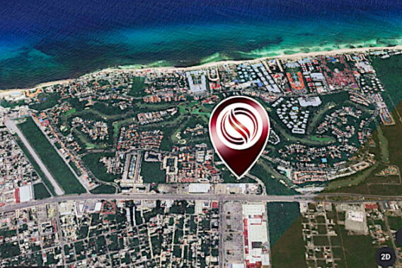 Land for sale in Playacar, common area with pool, in gated community with golf course and access to