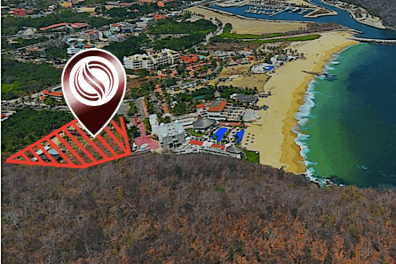 Lot with land use turistic-hotel 300 meters from the beach, Chahue Bay, for sale, Huatulco, Oaxaca