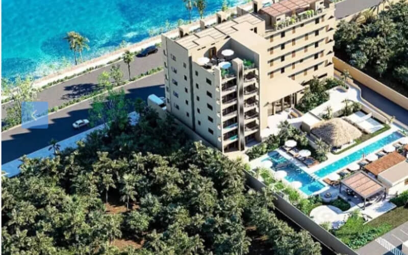 Ocean view apartment, hotel amenities for sale Cozumel South Hotel Zone