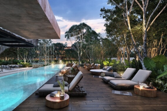 Condo with private pool, instagram butler, ethnic mall, +amenities, in Aldea Zama for sale