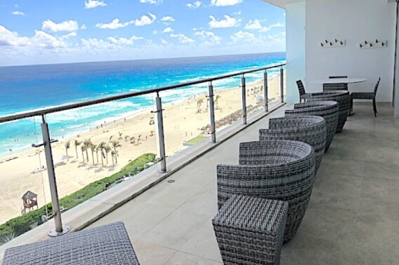 Oceanfront 4 bedroom condo for sale in Emerald Cancun