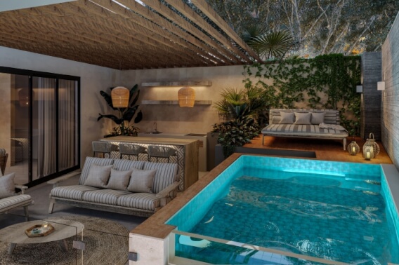 Penthouse with passenger drone, electric car charger, sustainable technology and luxury amenities fo