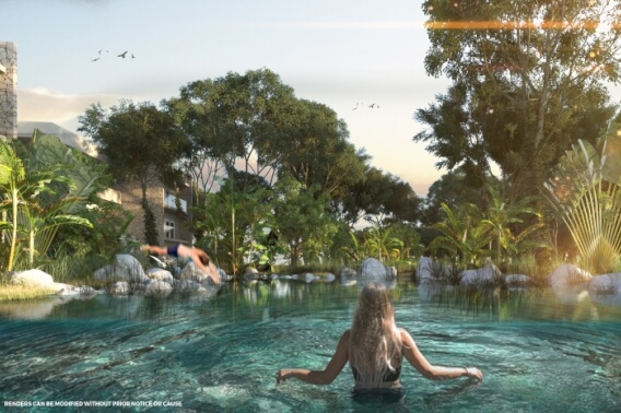 Penthouse steps from the ocean with beach club in Akumal Tulum