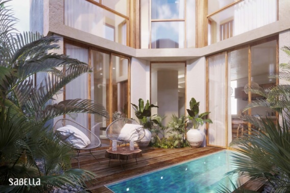 2 bedroom house with private pool in Tulum for sale