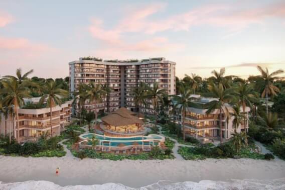 Apartment with ocean view pool and more amenities for sale San Crisanto Yucatan.