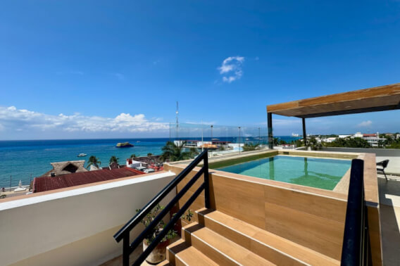 Condo with pool and rooftop with ocean view for sale, Centro, Cozumel