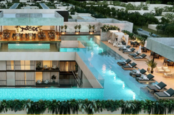 Apartment close to Fifth Avenue and the beach, rooftop, Playa del Carmen.