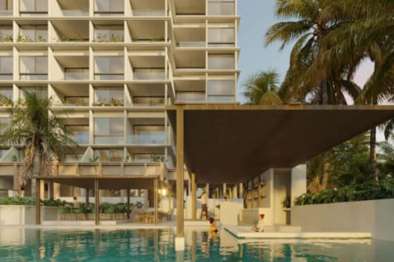 Steps from the beach condo with pool, Chicxulub Puerto, for sale, M&eacute;rida