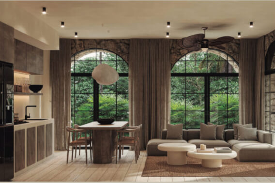 Apartment near the sea, lock off system, sky pool, coworking, pre-construction, for sale Tankah, Tulum.