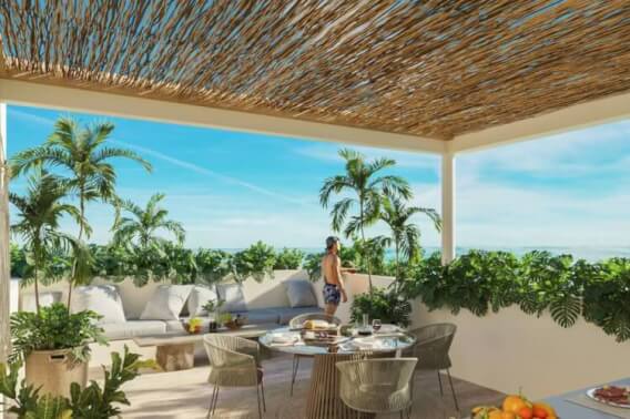 Condominium with ocean view pool and more amenities for sale Yucatan.