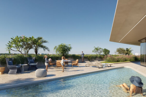 Apartment with pool, terrace, gym, pre-sale, North Zone, M&eacute;rida.