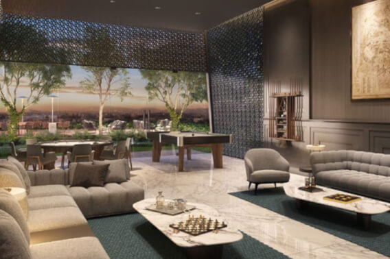 Apartment with cinema, pool, gym with spinning zone, golf course view, family room, service room with bathroom, amenities for the whole fami