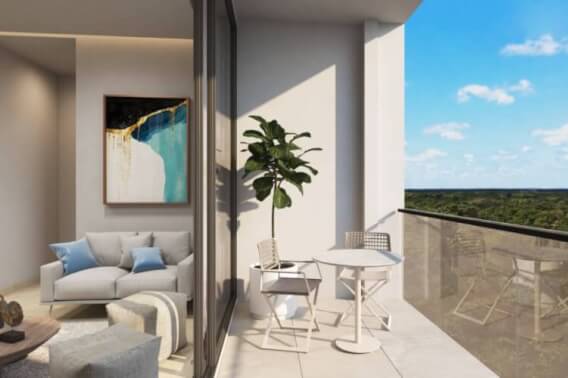 Apartment with lock off, terrace, cellar and laundry room, overlooking the forest, spa, sports courts, pool, jacuzzi, children&amp;#39;s club, in Cu