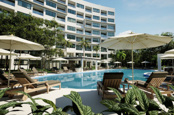 Apartamento con lock off, terraza, bodega y cuarto de lavado, con vista al bosque, spa, canchas deportivas, alberca, jacuzzi, club de ni&ntilde;os,