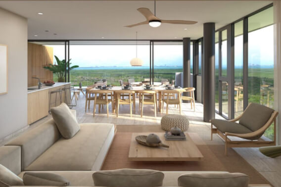 Apartment with terrace and panoramic view for sale, Parque Canc&uacute;n, Canc&uacute;n
