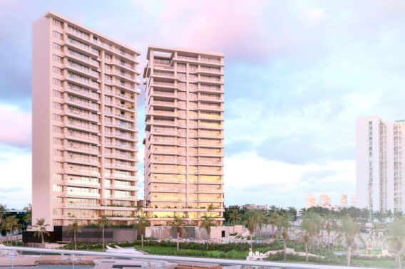 Apartamento con vista al mar y la marina en venta Puerto Cancun.