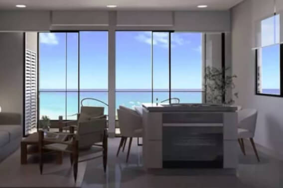 Ocean view apartment, hotel amenities for sale Cozumel South Hotel Zone