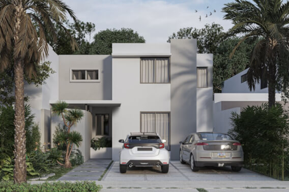 House 3 bedrooms, double-height, for sale, pre-construction, CD Caucel, M&eacute;rida