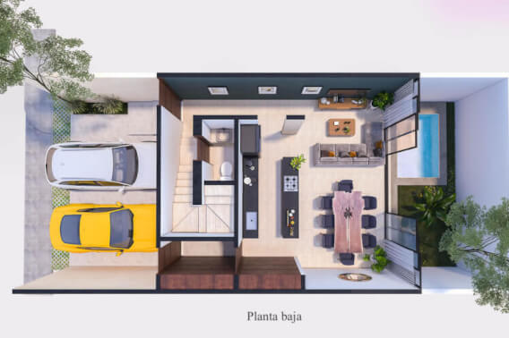 Townhouse with pool, solar panel, paddle, coworking, gym, and more for sale Merida