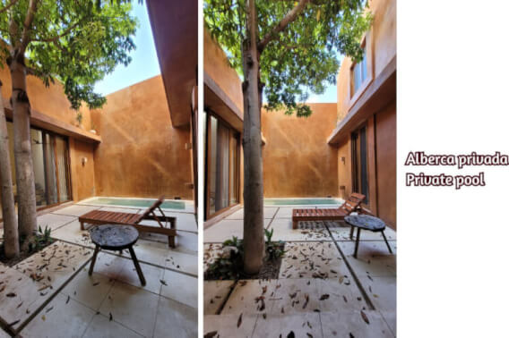 House with private pool, furnished, double-height living room, for sale in the center of Merida