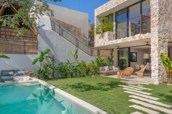 House with private pool, sun deck, and garden for sale in Aldea Zama, Tulum