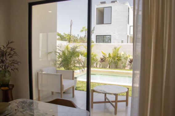 House with a pool and terrace in a planned community for sale