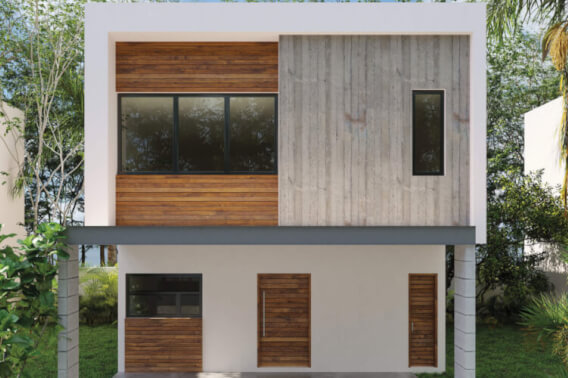 House with garden in Huayac&aacute;n, Canc&uacute;n.