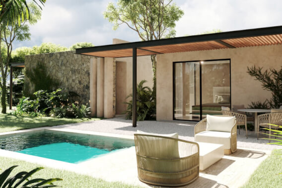 House with private pool in gated community for sale, Xpu-ha, Quintana Roo