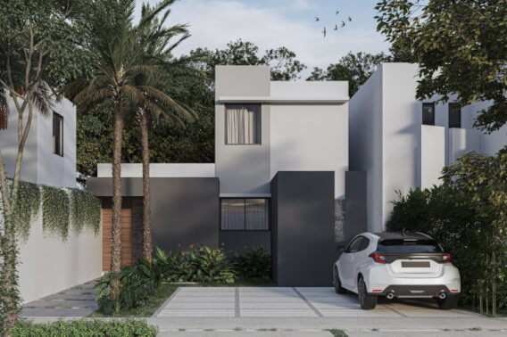 House in gated community, garden, terrace, pre-construction, CD Caucel, M&eacute;rida