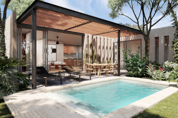 House for sale in a gated community with a gastronomic center, Xpu-ha, Quintana Roo