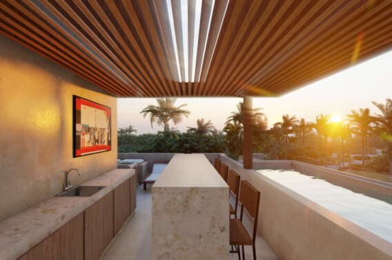 House for sale, Rooftop, private pool and beach club, totally furnished, Chuburn&aacute;, M&eacute;rida