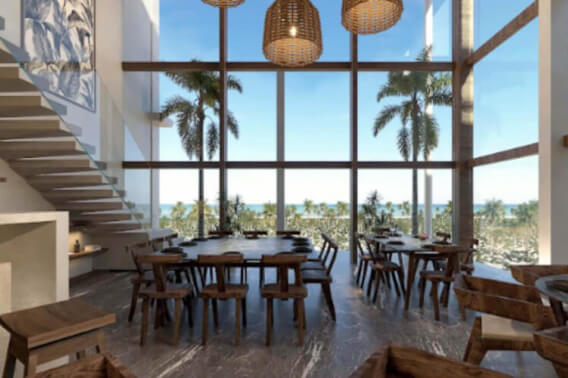 Steps from the beach condominium pool, Chicxulub Puerto, for sale, M&eacute;rida