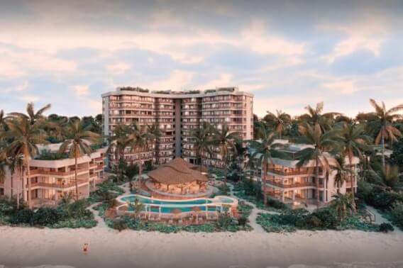 Condo with a pool by the sea and terrace, for sale in San Crisanto, Yucatan.