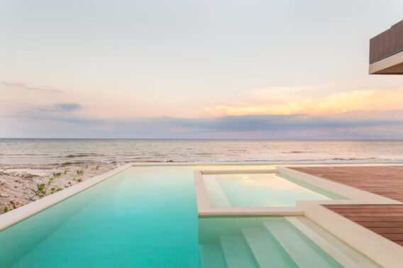 Condo  con alberca privada, acceso al mar, cub de playa, en venta, Tankah, Tulum.